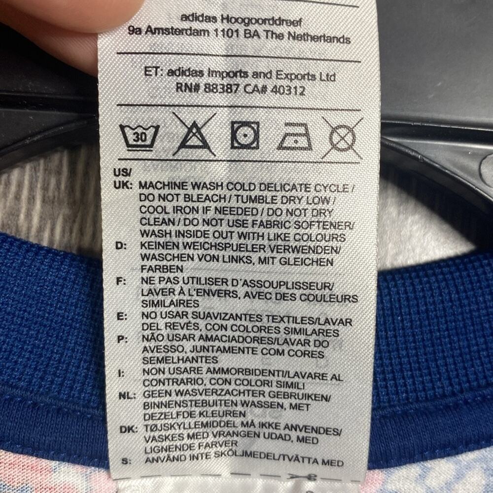 FARM RIO X Adidas Farm Gfx Tee Blue Women's Large - Picture 5 of 8